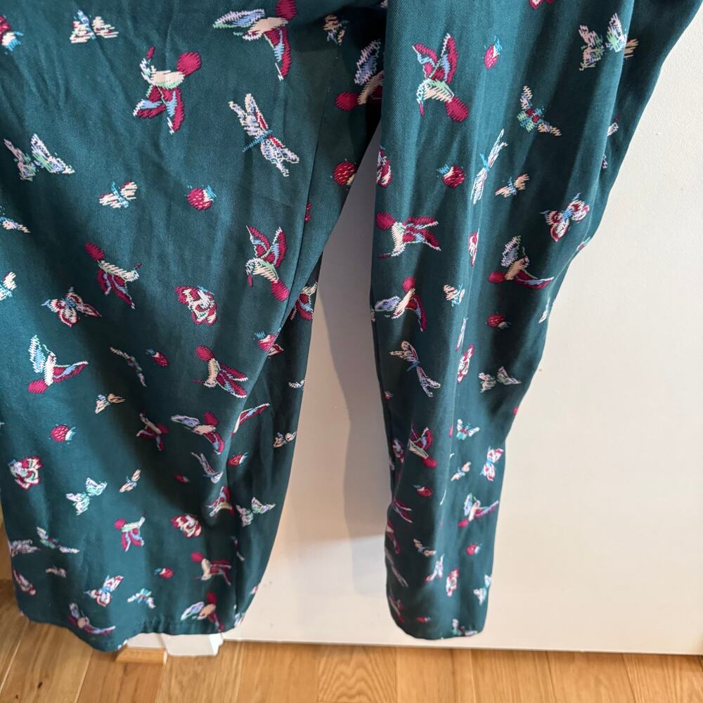 Matilda Jane Evergreen Dream Jumpsuit Teal Green Print Ruffle Sleeveless Sz S - Picture 3 of 10